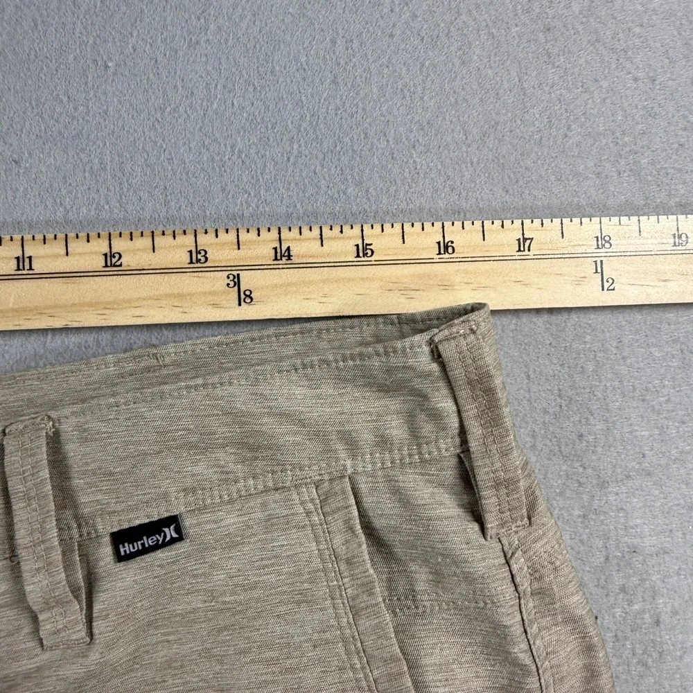 Hurley Nike Dri-Fit Hybrid Walk Shorts Mens 31 Khaki Chino Golf Performance